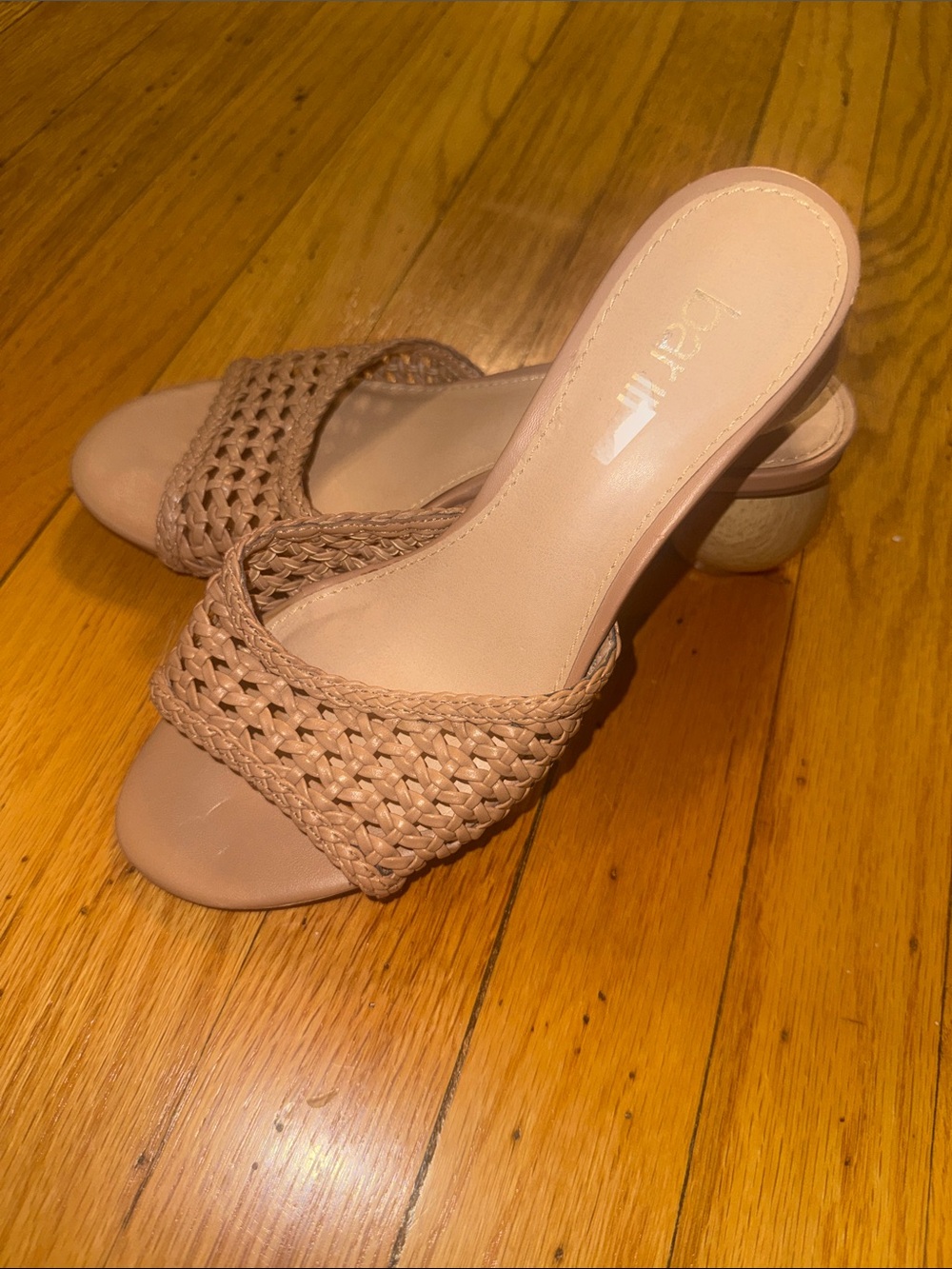 Bar III Woven Slide Heels with Spherical Heel